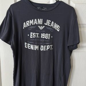 Armani Jeans Black Short Sleeve Tee